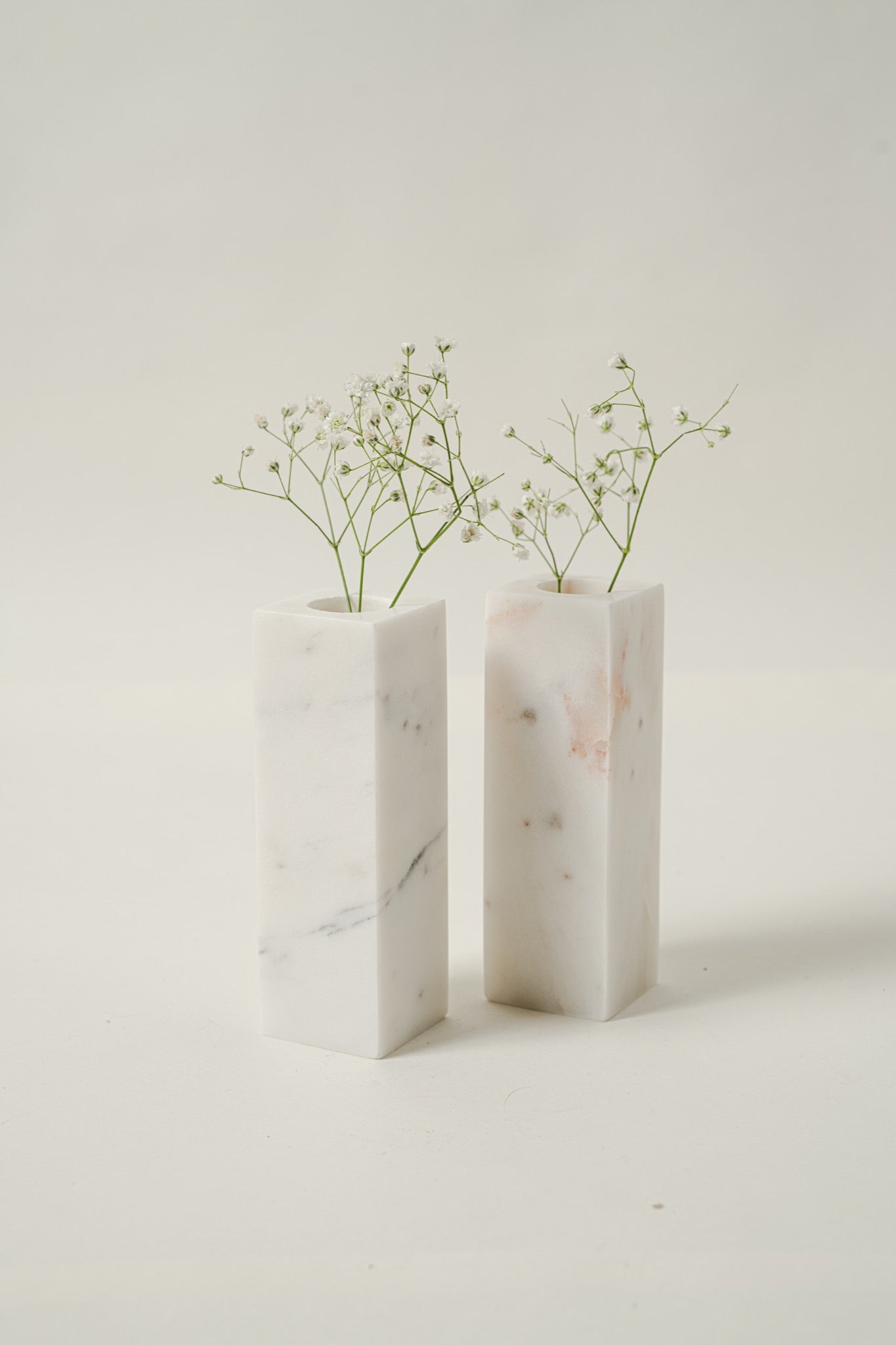 Cuboid Marble Planter - Set of 2