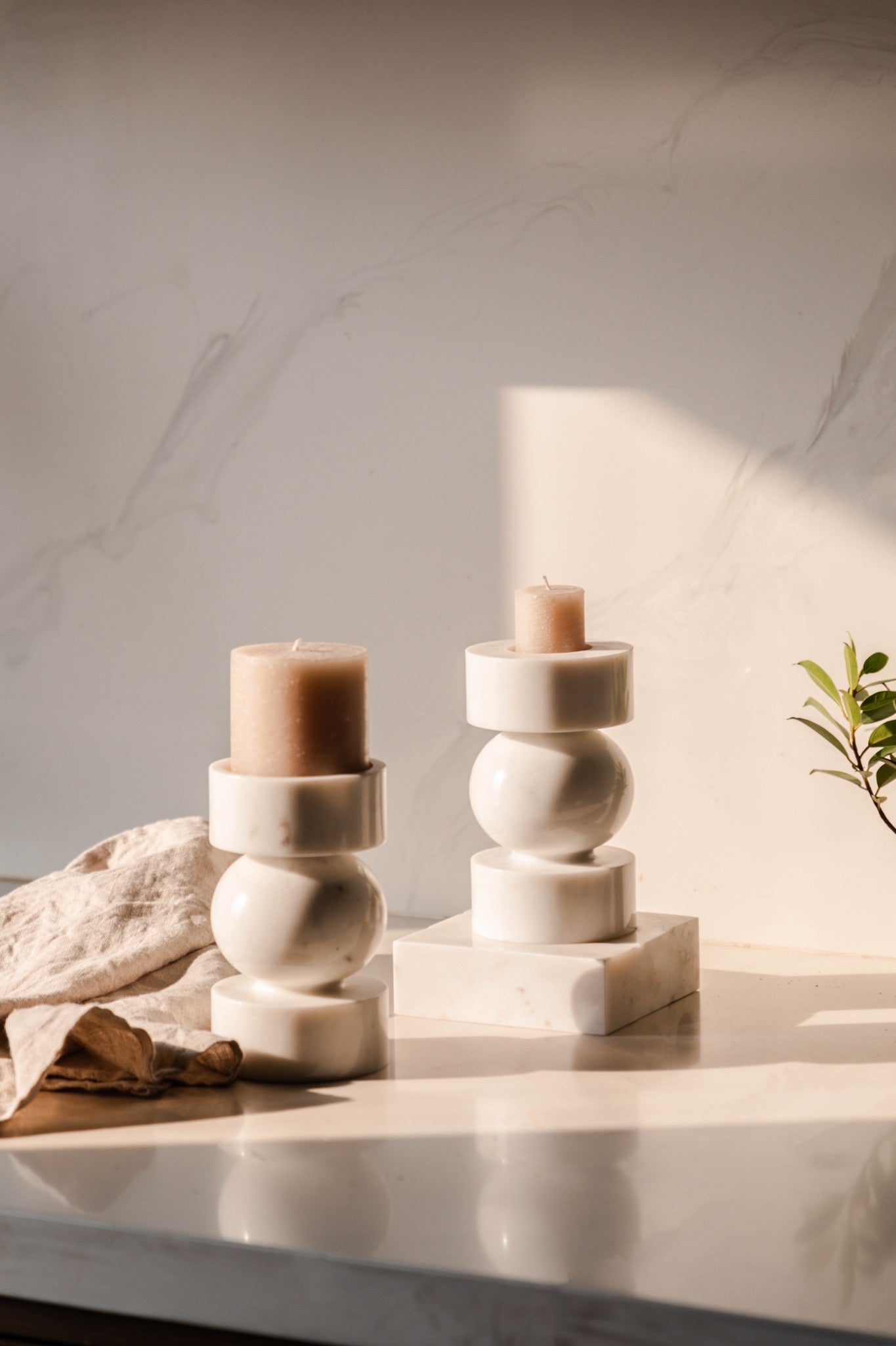 Lumi - Makrana Marble Candle Holder