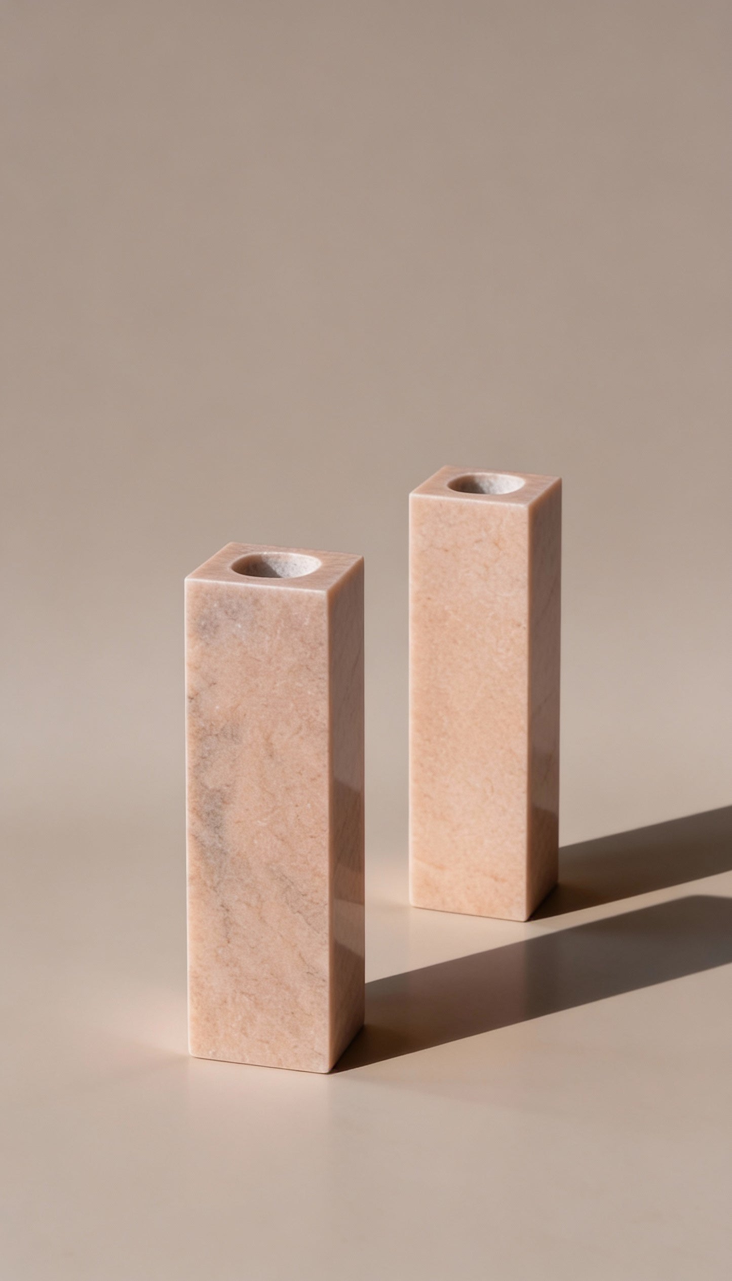 Champa - Makrana  and pink Marble Cuboid Planter - Set of 2