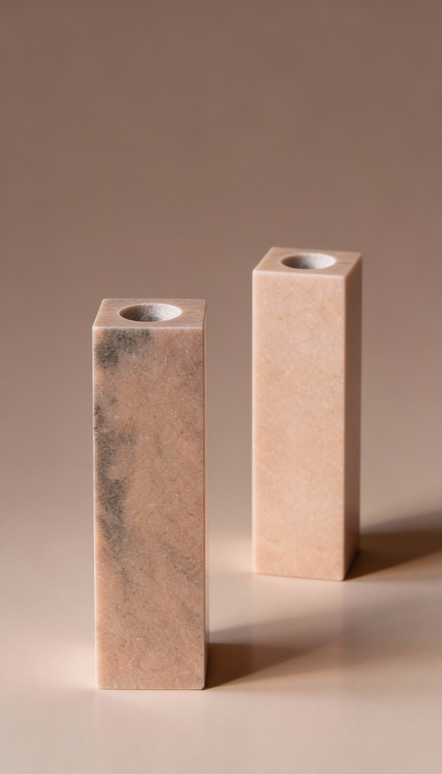 Champa - Makrana  and pink Marble Cuboid Planter - Set of 2