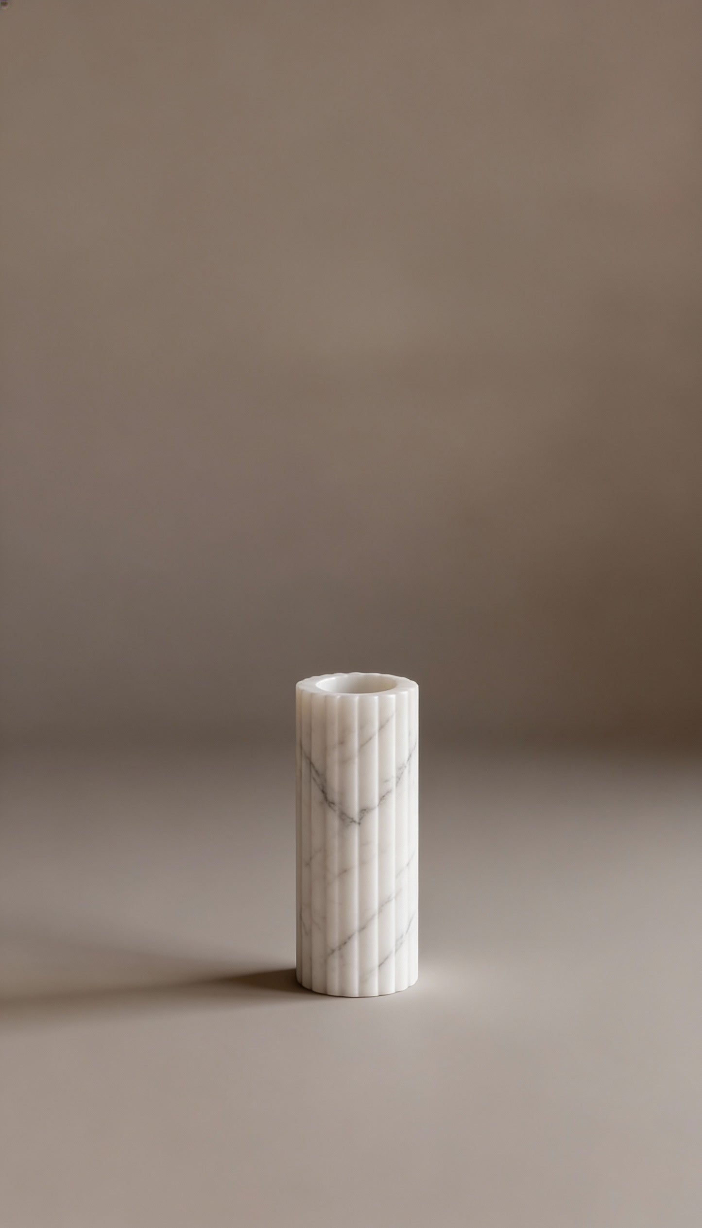 Champa - Makrana marble Ribbed Flower Vase