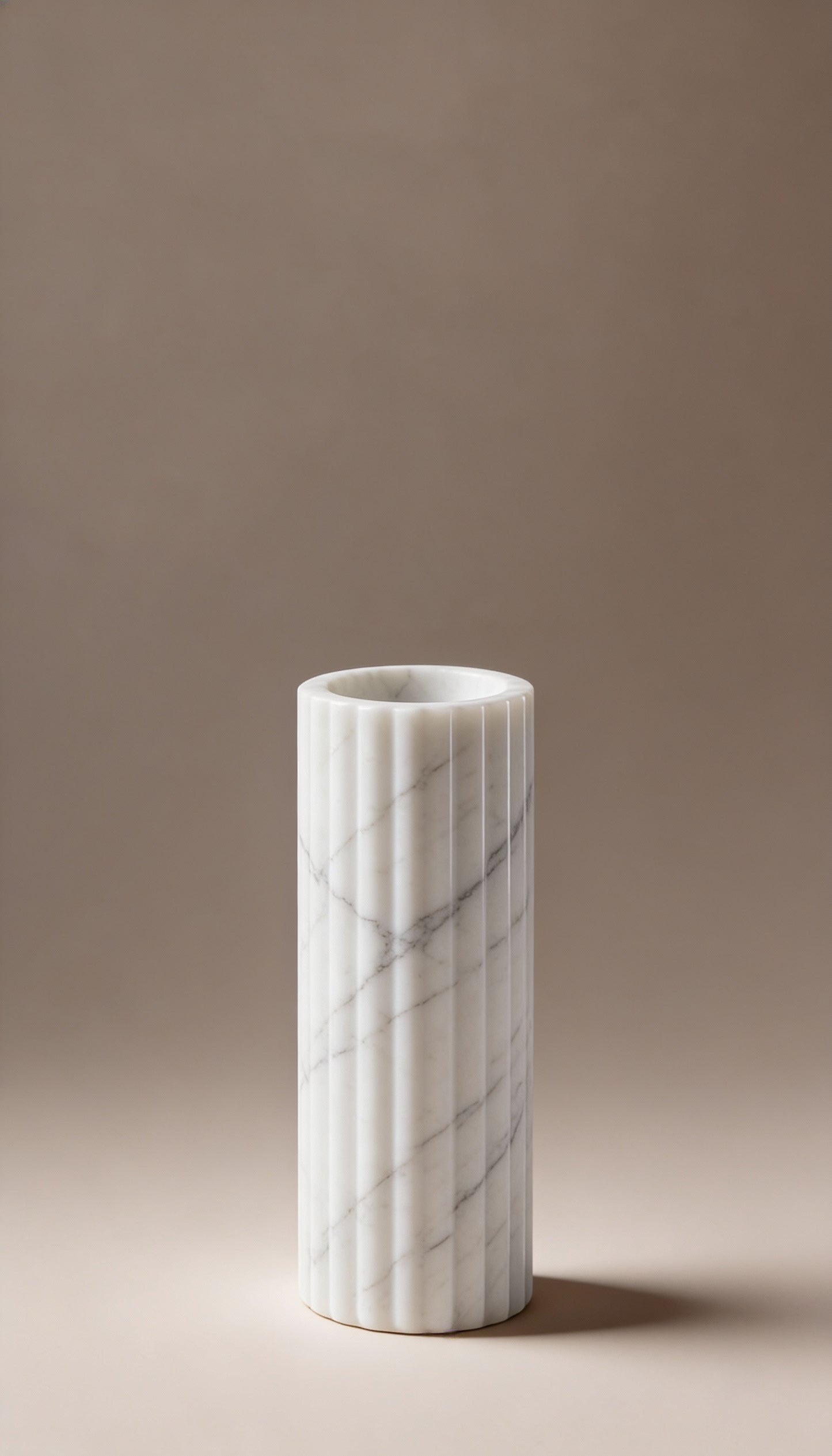 Champa - Makrana marble Ribbed Flower Vase