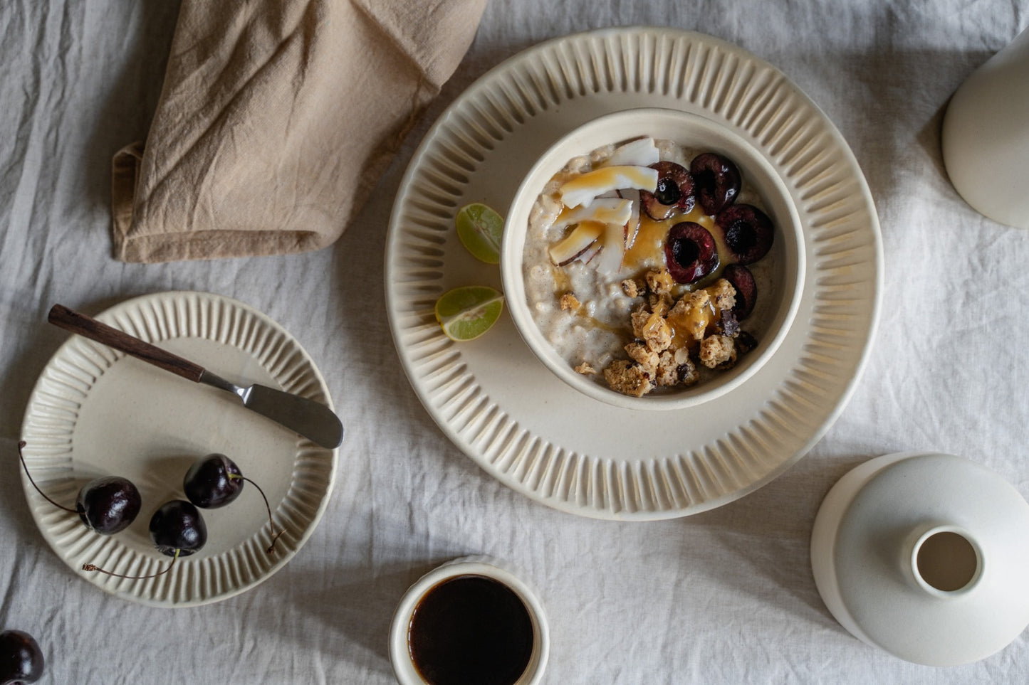 Alba - Dessert plate Set of 2 - Stoneware ceramic