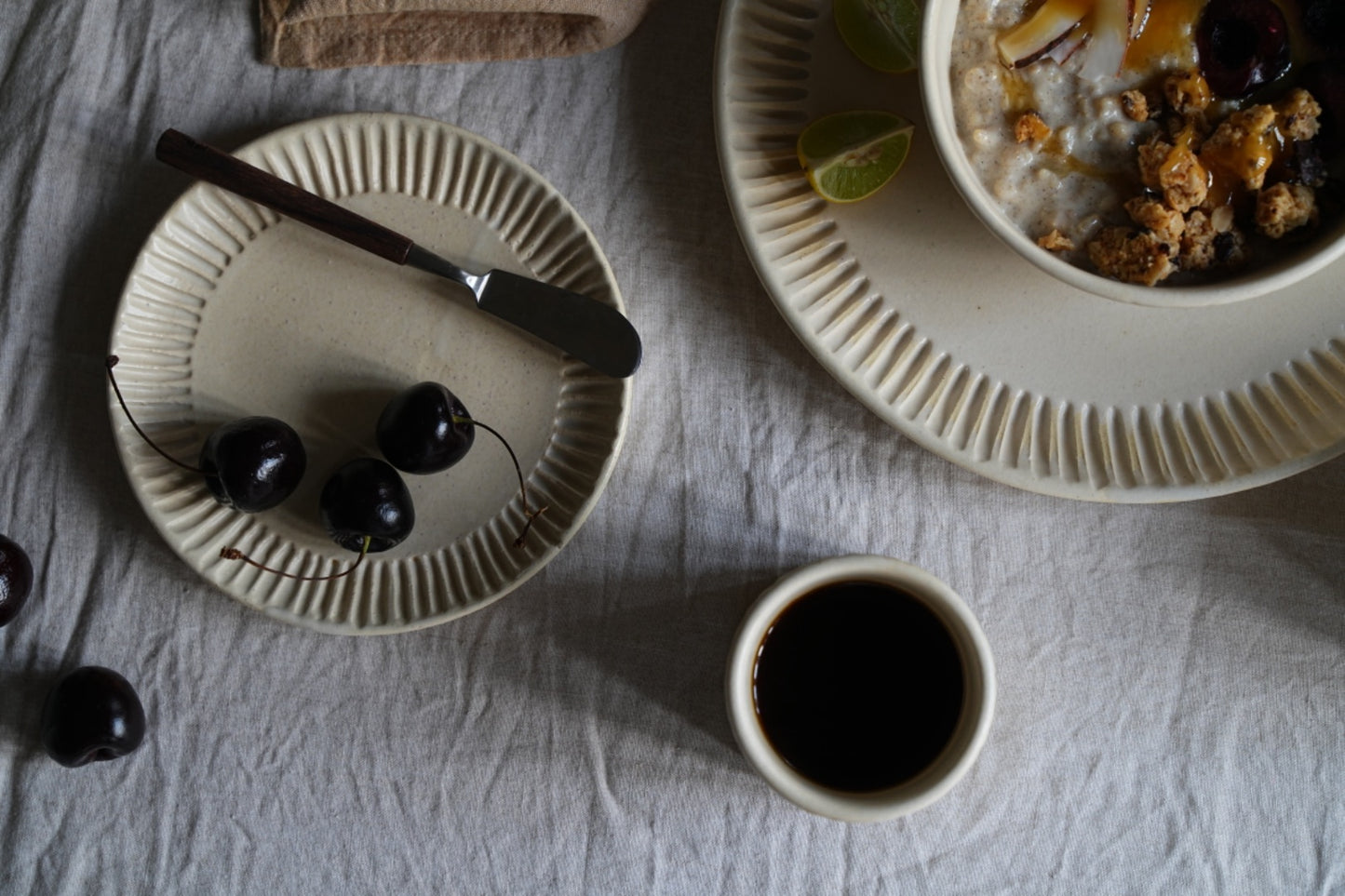 Alba - Dessert plate Set of 2 - Stoneware ceramic