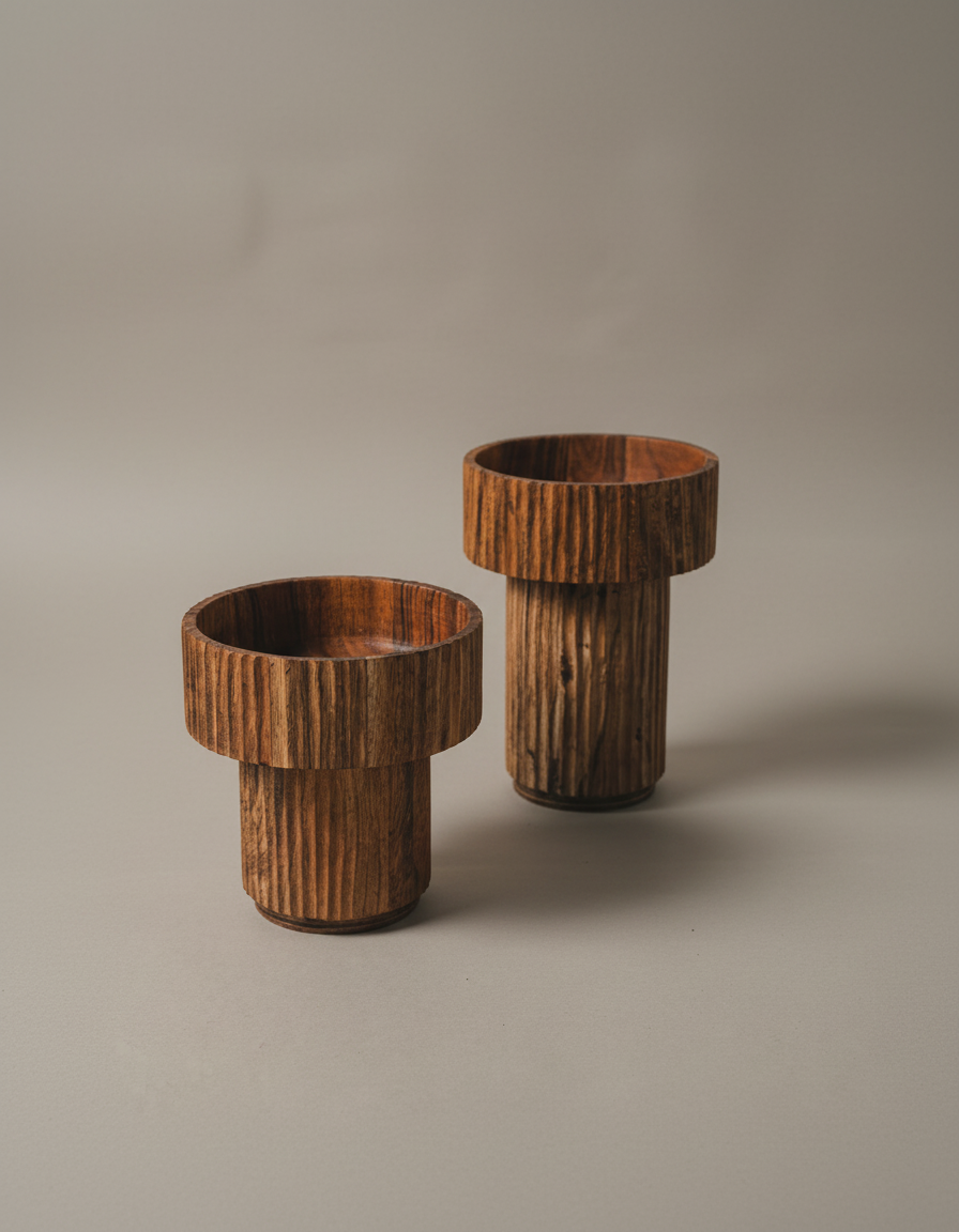 Acacia - wood modular Mushroom Bowl