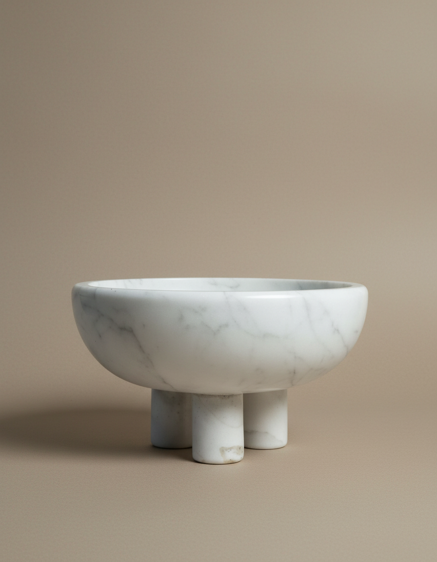 Dalhia - Small White Marble Bowl